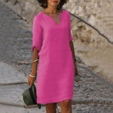 SCARLETT | Chic Summer Mid-Length Dress for Effortless Style-2